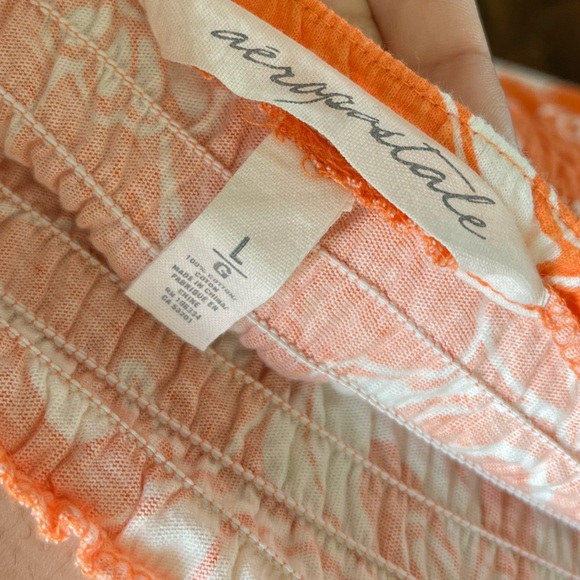 Aeropostale Orange Hawaiian-Theme Summer Halter Dress - Picture 5 of 6